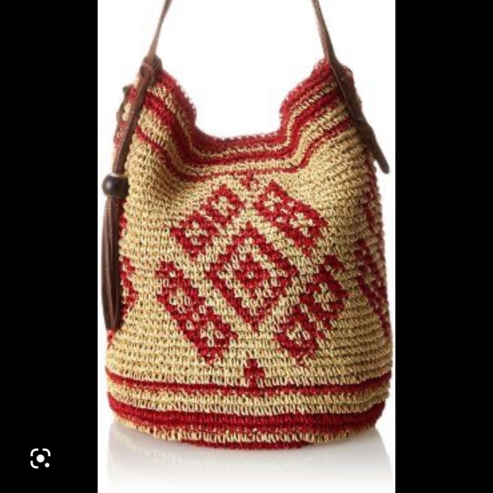 Straw bag lucky brand for beach